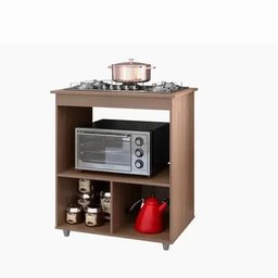 Armario para Cooktop 4 Bocas Forno Balcão de Cozinha Preto Savana - 2