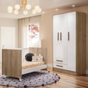 Ver imagem 2 de Quarto de Bebê Completo Berço Mini Cama e Guarda Roupa 3 Portas Q Encanto