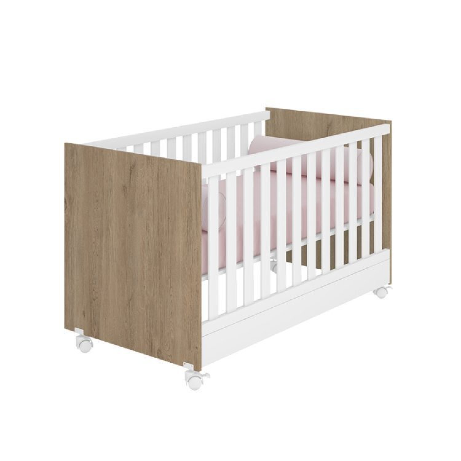 Quarto de Bebê Completo Berço Mini Cama e Guarda Roupa 3 Portas Q Encanto - 7
