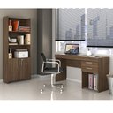 Ver imagem 1 de Escritório Compacto 2 Peças Office Nogal Notável Móveis