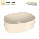 Ver imagem 4 de Cuba de Apoio para Banheiro em Mármore Sintético Lira Bege/Areia Cozimax