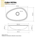 Ver imagem 3 de Cuba de Apoio para Banheiro em Mármore Sintético Petra Branco Cozimax