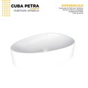 Ver imagem 4 de Cuba de Apoio para Banheiro em Mármore Sintético Petra Branco Cozimax