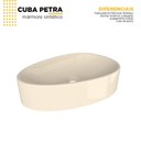 Ver imagem 4 de Cuba de Apoio para Banheiro em Mármore Sintético Petra Bege/Areia Cozimax