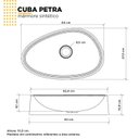 Ver imagem 3 de Cuba de Apoio para Banheiro em Mármore Sintético Petra Preto Cozimax