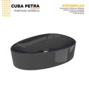 Ver imagem 4 de Cuba de Apoio para Banheiro em Mármore Sintético Petra Preto Cozimax
