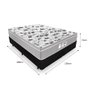 Base Box Queen Tecido Sintético Preto com Colchão de Molas Ensacadas - Probel Evolution - 2