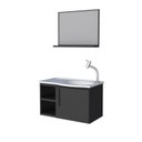 Ver imagem 2 de Gabinete Para Banheiro Com Lavatorio E Espelho Em Aço Caju