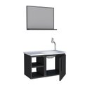 Ver imagem 3 de Gabinete Para Banheiro Com Lavatorio E Espelho Em Aço Caju