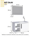 Ver imagem 4 de Gabinete Para Banheiro Com Lavatorio E Espelho Em Aço Caju