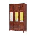 Ver imagem 3 de Guarda Roupa Solteiro 8 Portas 3 Espelhos 3 Gavetas e Pés Paris Marrom/Mogano