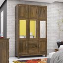 Ver imagem 1 de Guarda Roupa Solteiro 8 Portas 3 Espelhos 3 Gavetas e Pés Paris