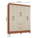 Ver imagem 2 de Guarda-Roupas Brilho 100% MDF 6 Portas 2 Gavetas