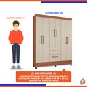 Ver imagem 3 de Guarda-Roupas Brilho 100% MDF 6 Portas 2 Gavetas