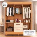 Ver imagem 4 de Guarda-Roupas Brilho 100% MDF 6 Portas 2 Gavetas