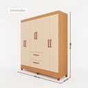 Ver imagem 3 de Guarda-Roupas Brilho 100% MDF 6 Portas 2 Gavetas