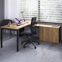 Ver imagem 7 de Mesa Escritorio Office 180x160 Cm 25856 Nogal Sevilha Preto Artesano