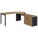 Ver imagem 1 de Mesa Escritorio Office 180x160 Cm 25856 Nogal Sevilha Preto Artesano