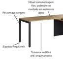Ver imagem 5 de Mesa Escritorio Office 180x160 Cm 25856 Nogal Sevilha Preto Artesano