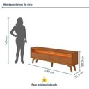 Ver imagem 4 de Rack com Painel para TV até 58 Polegadas com LED 100% MDF Pés em Madeira Maciça Austria