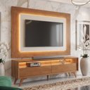 Ver imagem 1 de Rack com Painel para TV até 58 Polegadas com LED 100% MDF Pés em Madeira Maciça Austria