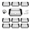 Ver imagem 1 de 10 Cubas Pia Inox N1 47x30x14 Aço 430 Cozinha As Atacado Kit