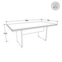 Ver imagem 3 de Mesa de Reunião Escritório 1,80m Freijó com Preto 100% Mdf Cor:freijó com Preto