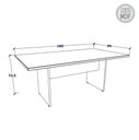 Ver imagem 3 de Mesa de Reunião Escritório 1,80m Freijó com Preto 100% MDF Cor:Freijó com Preto