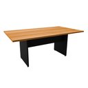 Ver imagem 2 de Mesa de Reunião Escritório 1,80m Freijó com Preto 100% Mdf Cor:freijó com Preto