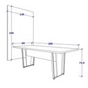 Ver imagem 2 de Conjunto Escritório Mesa 2,00m Pé Metal e Painel P/ Tv Cz F5 Cor:cinza