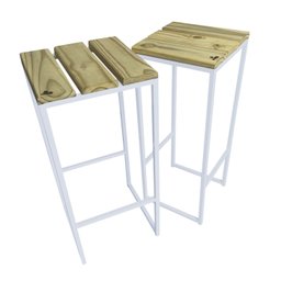 Kit Banquetas Strassis Design Sd-5040 Branca - 5