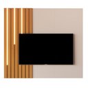 Ver imagem 1 de Painel Suspenso Boto 1.4 com Led Sala P/ Tv até 58" Off White/nature