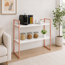 Ver imagem 4 de Aparador Industrial Buffet Mesa Prateleira Cantinho do Cafe 80x90 Luxo Sala Bufet Rose