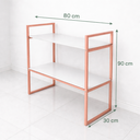 Ver imagem 6 de Aparador Industrial Buffet Mesa Prateleira Cantinho do Cafe 80x90 Luxo Sala Bufet Rose