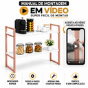 Ver imagem 5 de Aparador Industrial Buffet Mesa Prateleira Cantinho do Cafe 80x90 Luxo Sala Bufet Rose
