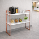Ver imagem 2 de Aparador Industrial Buffet Mesa Prateleira Cantinho do Cafe 80x90 Luxo Sala Bufet Rose