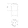 Amortecedor de Portas Batente de Borracha Imab 0300 Zamak Avulso Preto Fosco - 6