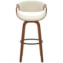 Ver imagem 3 de Banqueta Munique Assento Tecido Nude Base Madeira 105 Cm - 70796