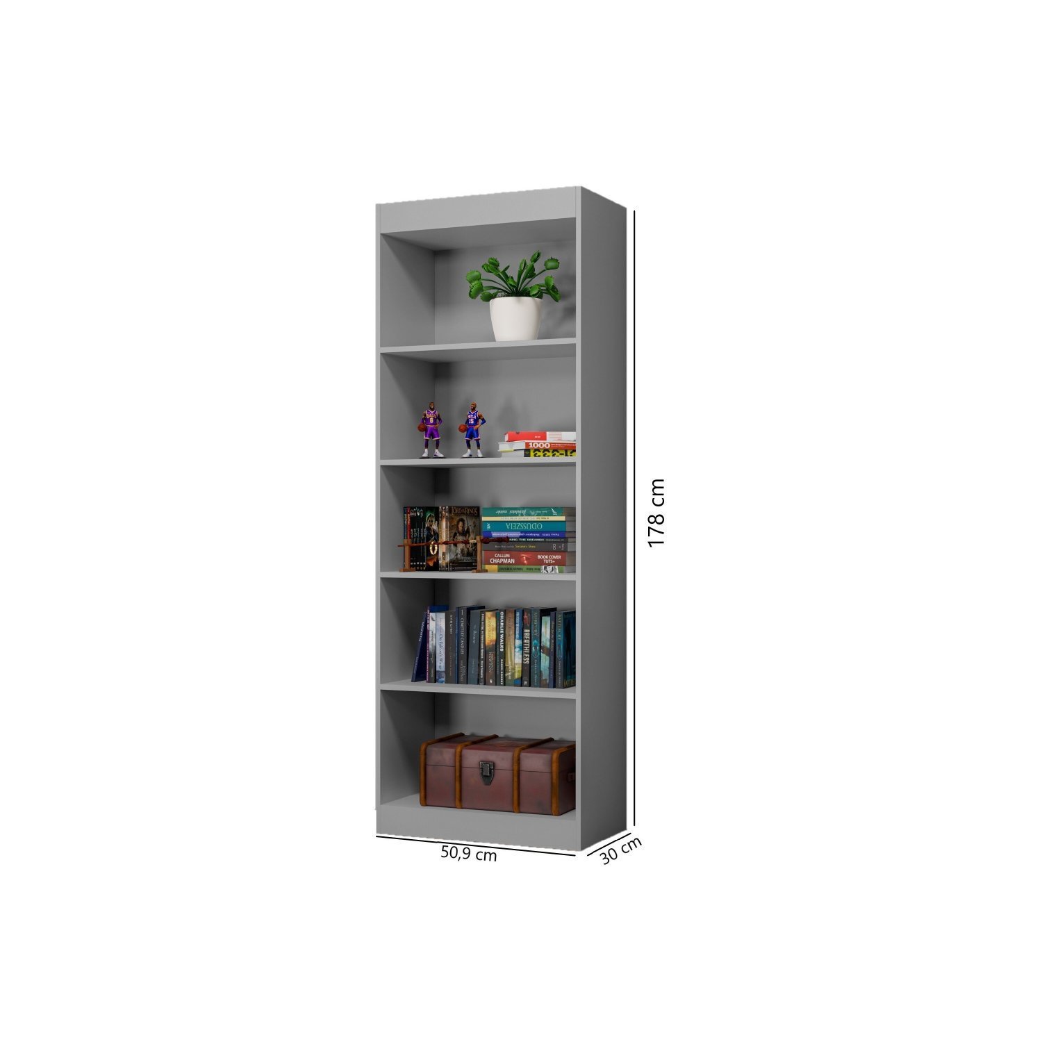 Estante para Livros Multiuso 178cmx51cm Larissa - 3