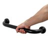 Alça Barra de Apoio 70cm Preto Inox Idoso Cadeirante Gestante Banheiro Box Corrimao Segurança Resist - 4