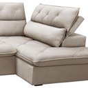 Ver imagem 7 de Sofá 3 Lugares Retrátil Reclinável Chaise Direito 258cm Bergen F04 Veludo Bege - Lyam Decor