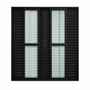 Ver imagem 2 de Porta Balcão 6 Folhas Alumínio Preto 210x200 Linha 25