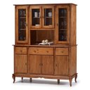 Ver imagem 1 de Cristaleira Arca Oratório Madeira Maciça 8 Portas e Pés Luiz XV 60634 Linz Móveis - Imbuia Glazer