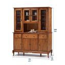 Ver imagem 4 de Cristaleira Arca Oratório Madeira Maciça 8 Portas e Pés Luiz XV 60634 Linz Móveis - Imbuia Glazer