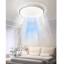 Ver imagem 3 de Ventilador Luminaria sem Helice Cristal Controle Remoto 6 Niveis Silencioso 3 Cores Sala Quarto Cozi