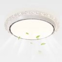 Ver imagem 4 de Ventilador Luminaria sem Helice Cristal Controle Remoto 6 Niveis Silencioso 3 Cores Sala Quarto Cozi