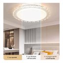 Ver imagem 5 de Ventilador Luminaria sem Helice Cristal Controle Remoto 6 Niveis Silencioso 3 Cores Sala Quarto Cozi