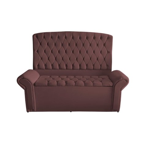 Kit Dubaí Cabeceira de Cama Box Casal e Recamier Baú Solteiro 90 Cm Suede Rosê do Lar Móveis