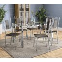 Ver imagem 2 de Conjunto de Mesa Completo com 6 Cadeiras Estofadas Cmc035cr Kappesberg Crome