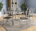 Ver imagem 2 de Conjunto de Mesa Completo com 6 Cadeiras Estofadas Cmc035cr Kappesberg Crome